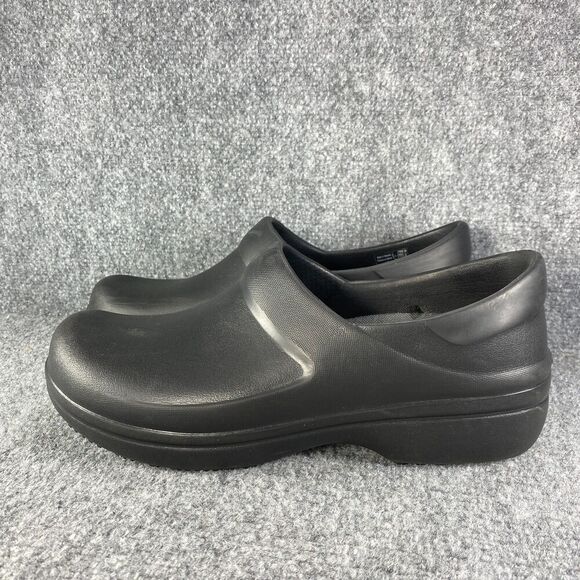 Crocs Clogs Shoes Womens 11 Black Neria Pro Work Slip Resistant Career Comfort - Picture 4 of 12